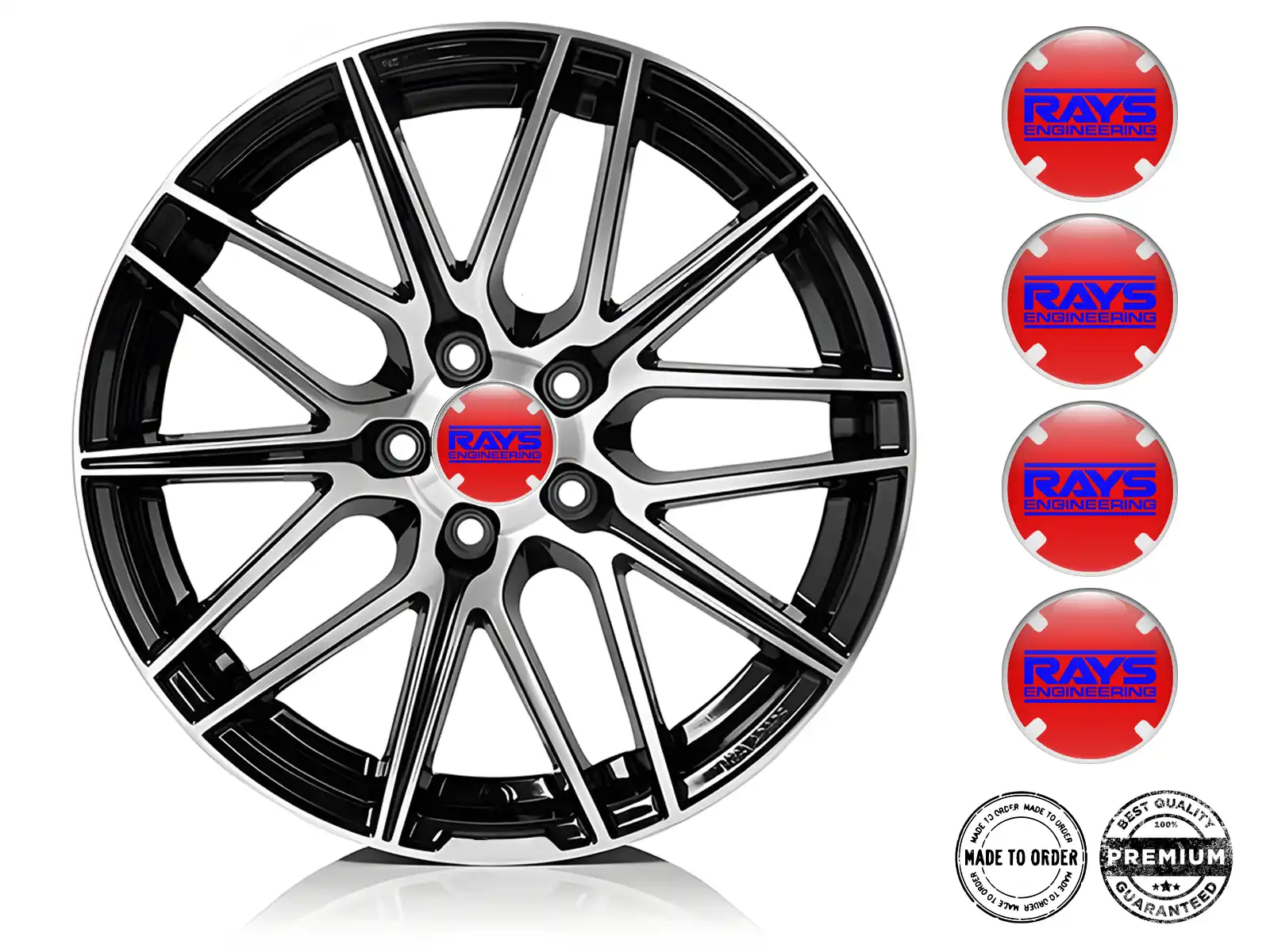 Rays Nabenaufkleber Design Stilvolle Dome-Labels